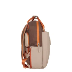 Ferron Miami Rugzak 9L Waterafstotende Laptop Rugtas 13 inch Schooltas en Werktas van PU Nylon Coffee