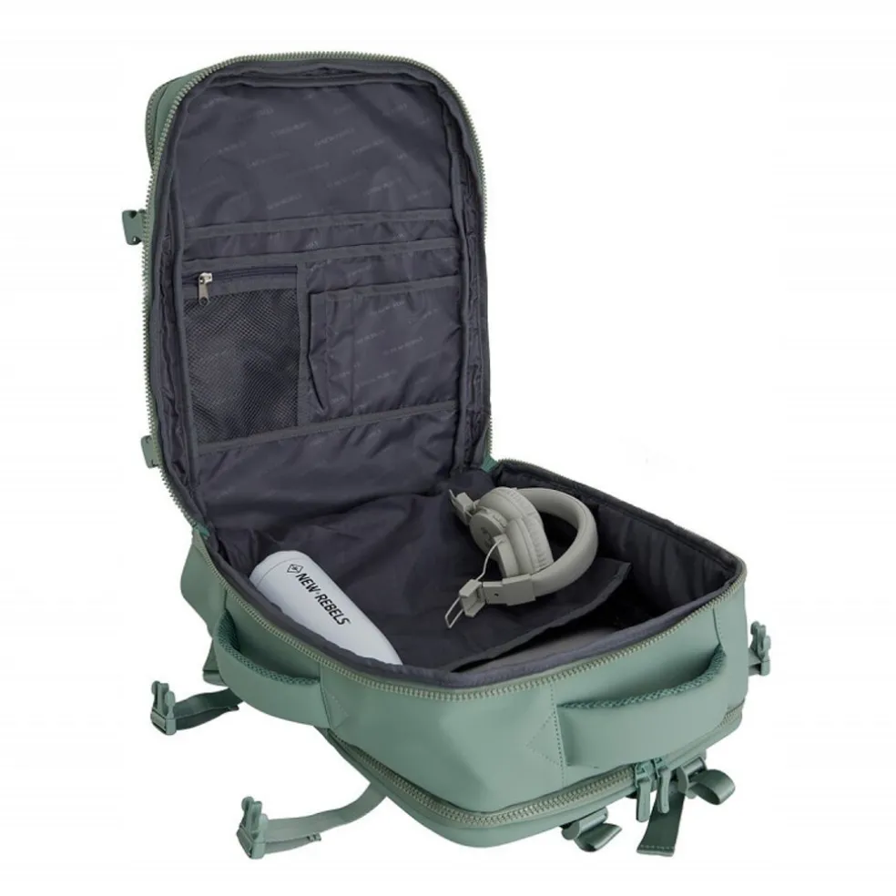 Jessi – Womby Weekend Travel Bag Underseat Backpack – 27L Water-Repellent Cabin Bag – 30x20x45 cm Salie Groen