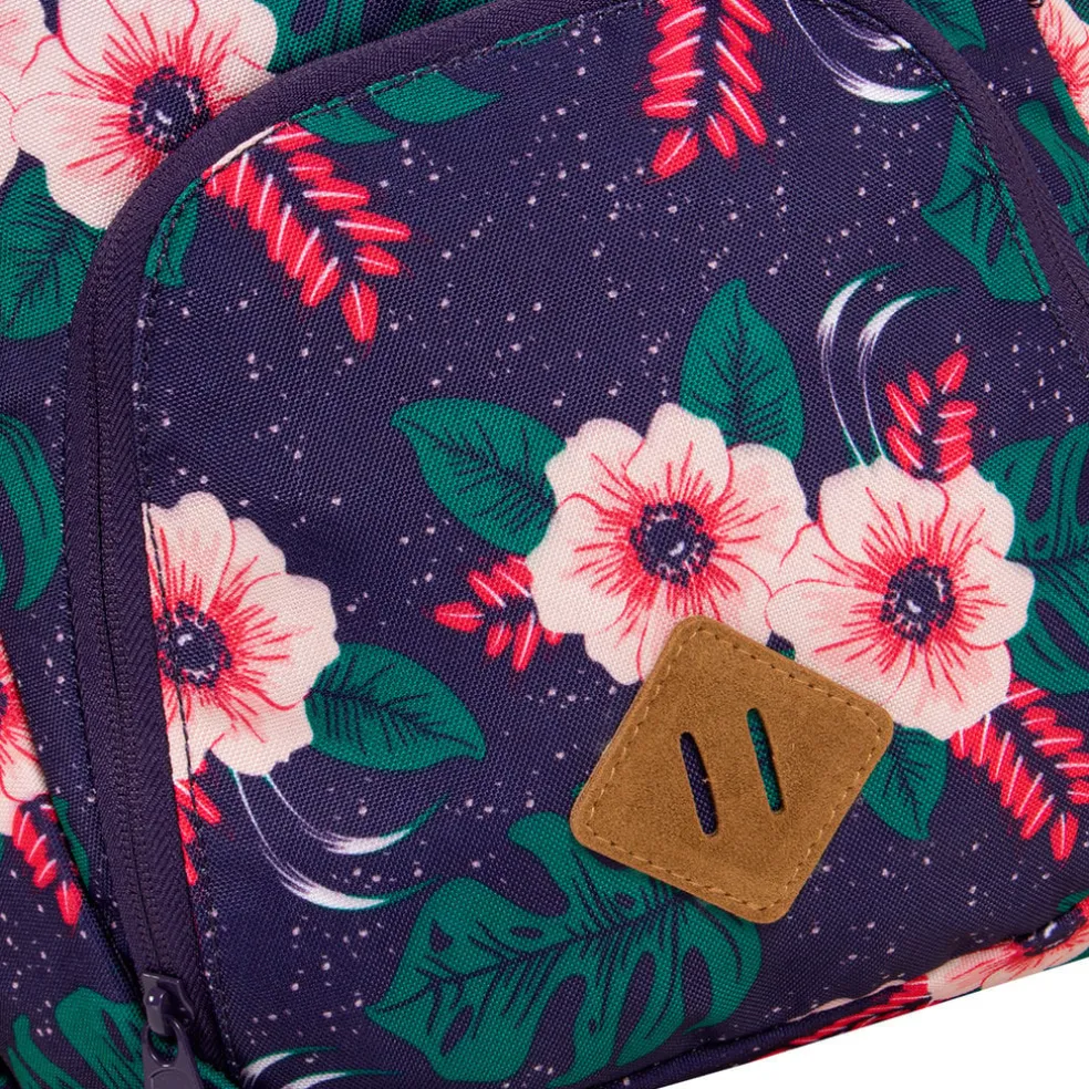 New Rebels ® BTS 3 schooltas met laptopvak flower print