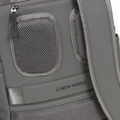 New Rebels ® Harper  3- Rugtas - Waterafstotend - Laptoptas 14 inch -  12 Liter - Waterproof Rugzak - Antraciet Grijs