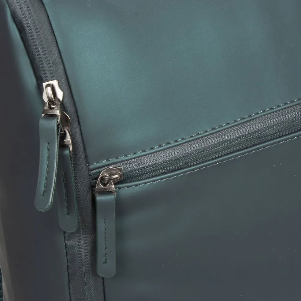 New Rebels ® Harper - Rugzak - Laptoptas - Rugtas - 18 Liter - Donker Groen - Metallic