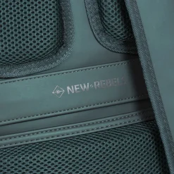 New Rebels ® Harper - Rugzak - Laptoptas - Rugtas - 18 Liter - Donker Groen - Metallic