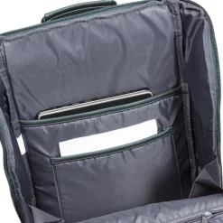 New Rebels ® Harper - Rugzak - Laptoptas - Rugtas - 18 Liter - Donker Groen - Metallic