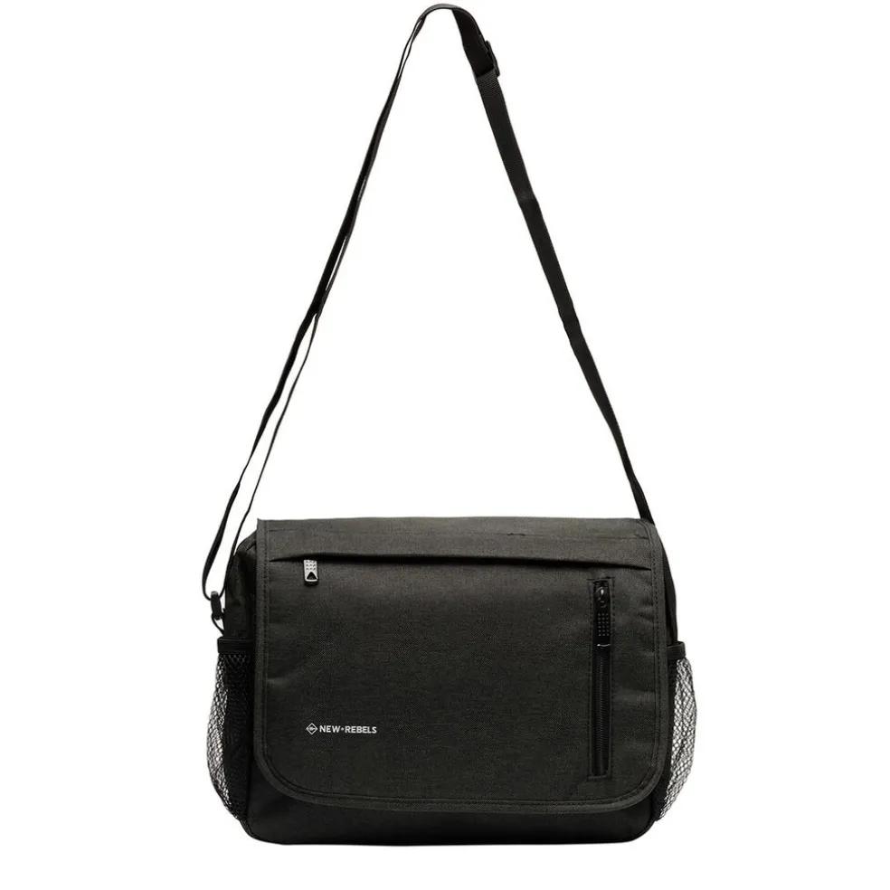 New Rebels ® Heaven25 - Medium Schoudertas A5 - Crossbodytas met flap - Zwart