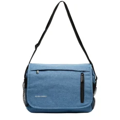 New Rebels ® Heaven25 - Medium Schoudertas  A5 - Crossbodytas met flap - Soft Blauw