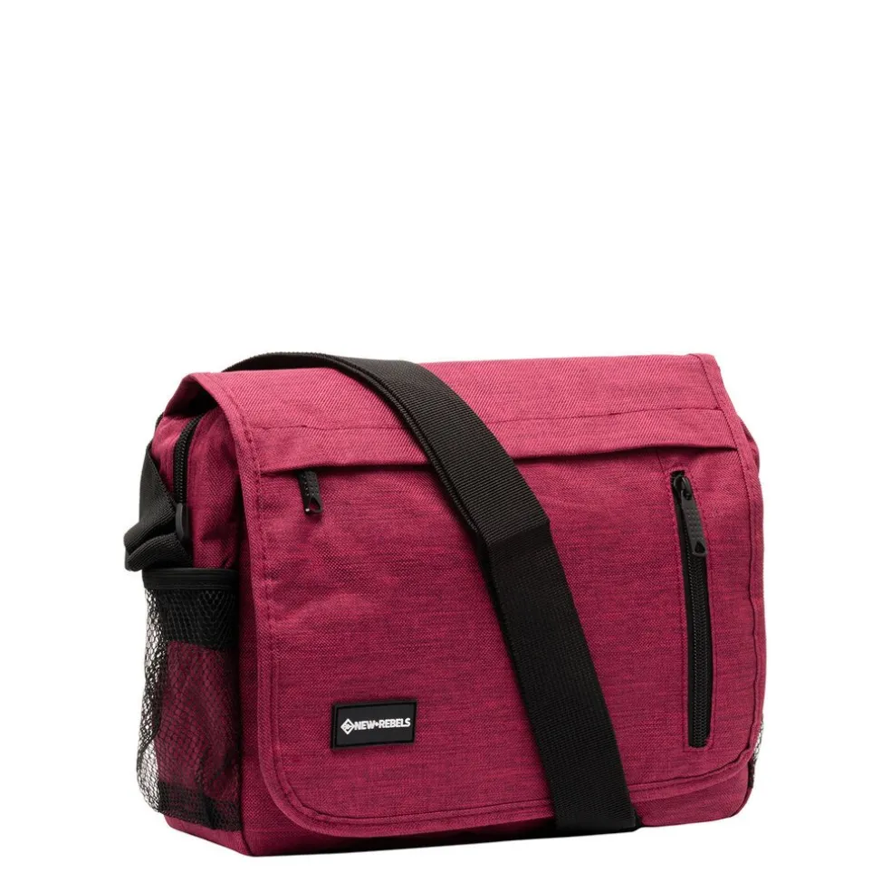 New Rebels ® Heaven25 - Medium Schoudertas A5 - Crossbodytas met flap - Burgundy