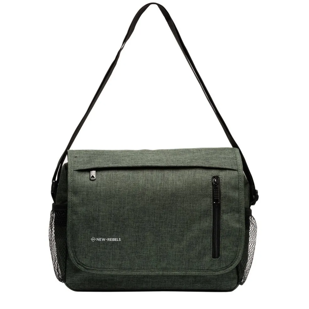 New Rebels ® Heaven25 - Medium Schoudertas A5 - Crossbodytas met flap Donker Groen