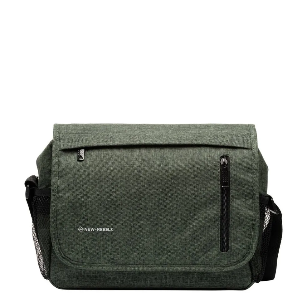 New Rebels ® Heaven25 - Medium Schoudertas A5 - Crossbodytas met flap Donker Groen