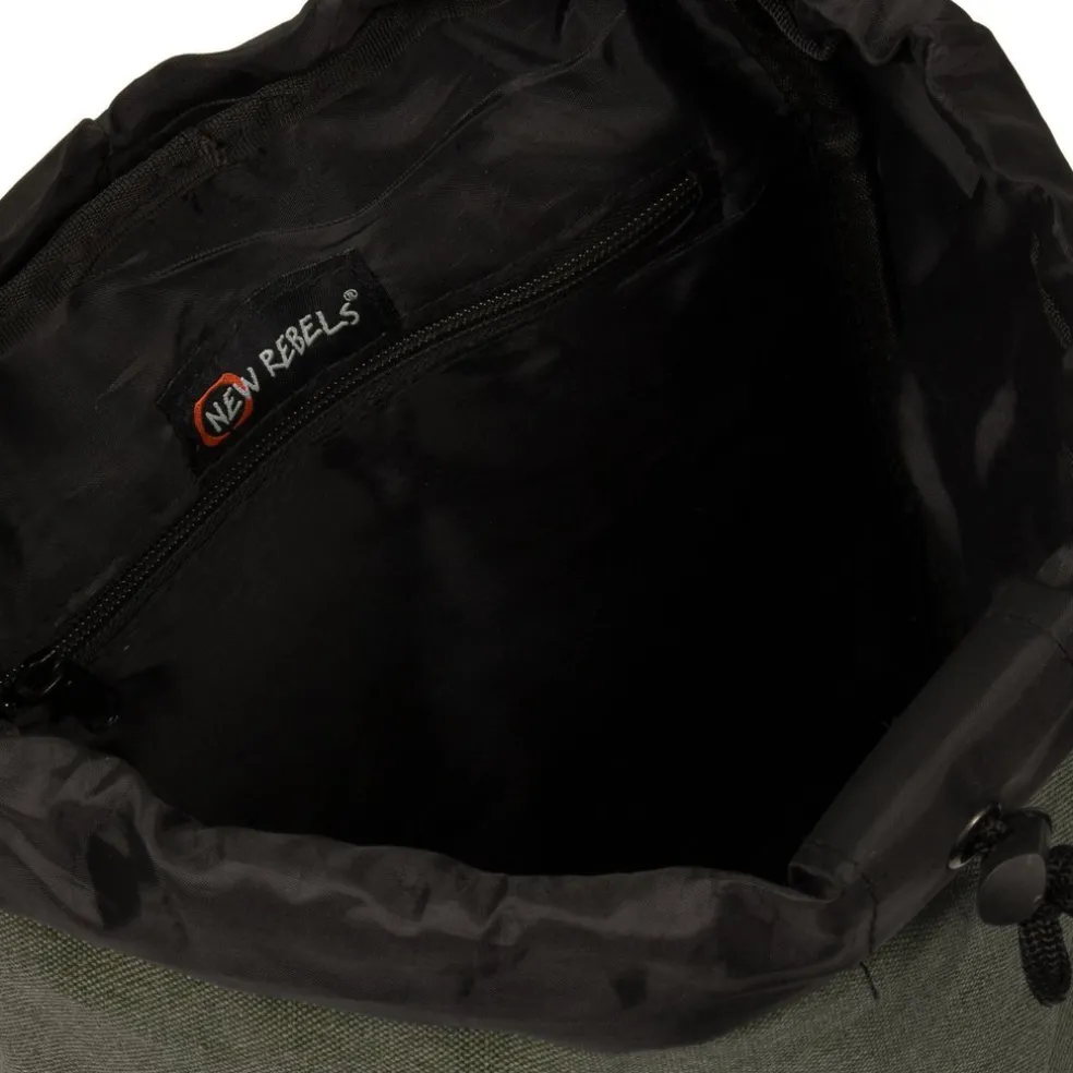 New Rebels ® Heaven - Rugzak - Gevoerd - Polyester - Donkergroen