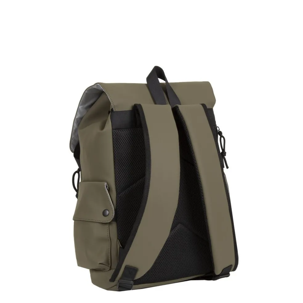 New Rebels ® Mart - PU - Laptop - Rugtas - Rugzak - Waterafstotend - Olijf