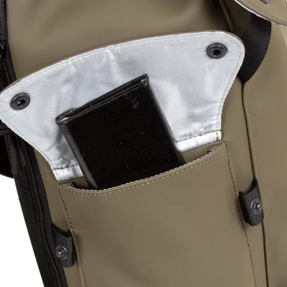 New Rebels ® Mart - PU - Laptop - Rugtas - Rugzak - Waterafstotend - Olijf