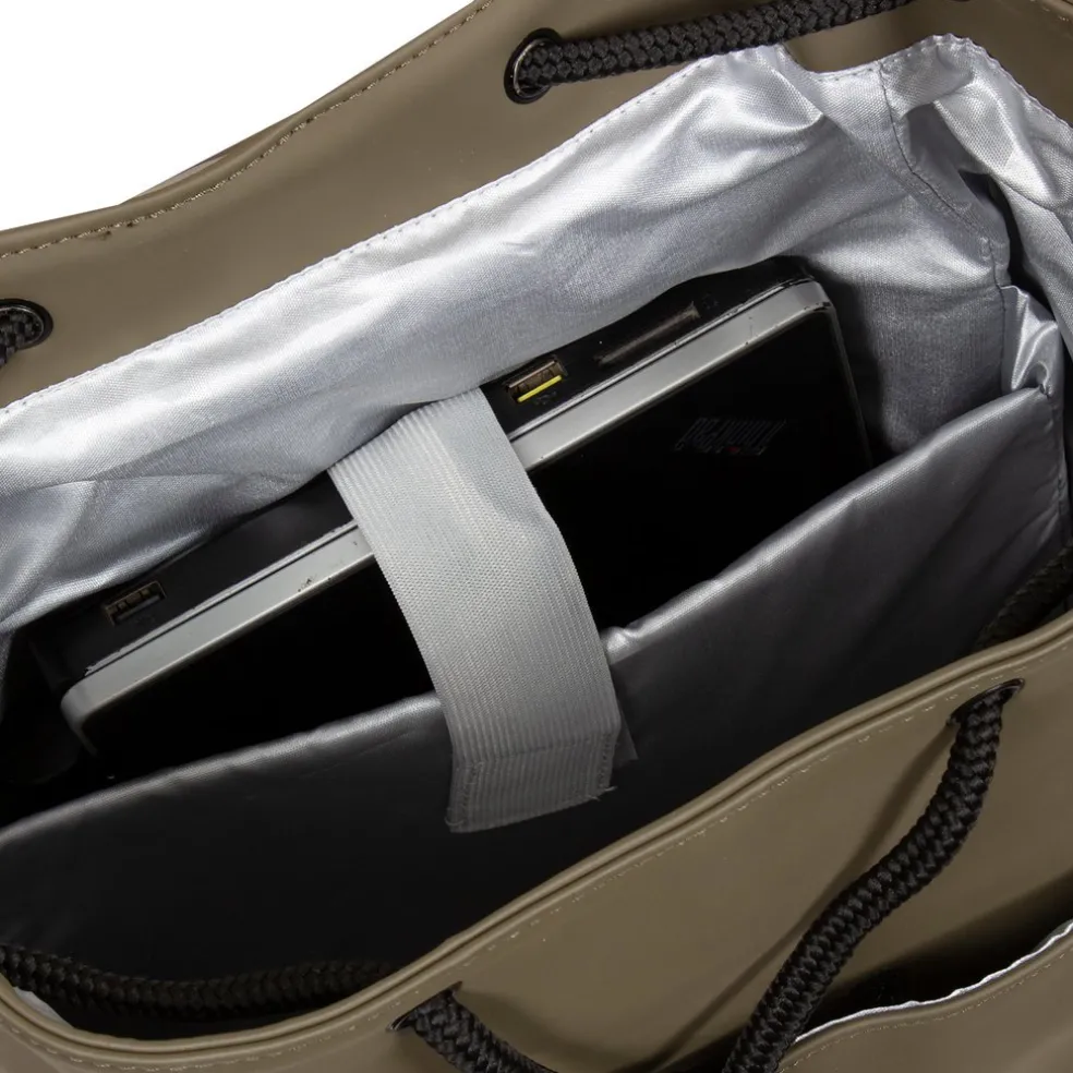 New Rebels ® Mart - PU - Laptop - Rugtas - Rugzak - Waterafstotend - Olijf