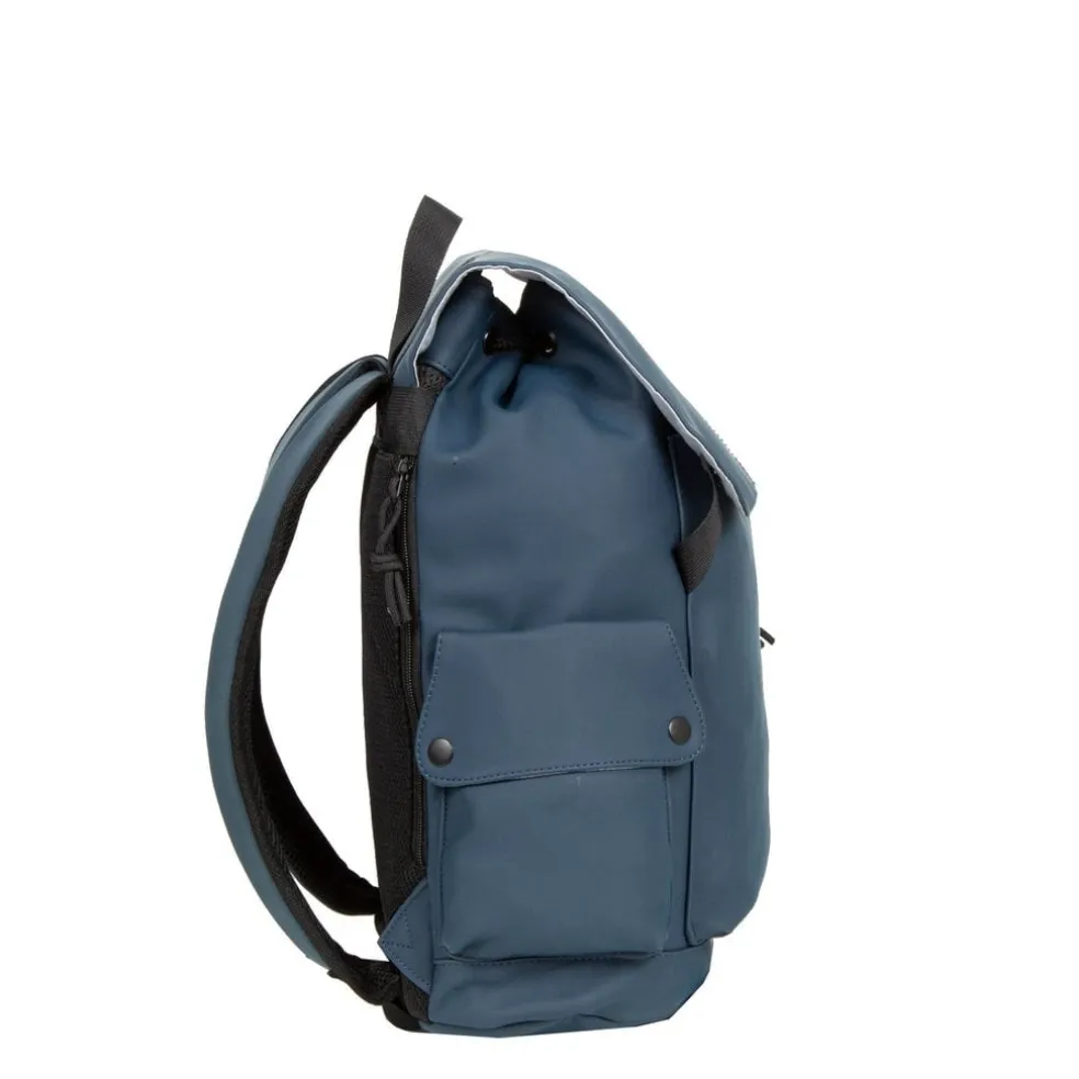 New Rebels ® Mart - PU - Laptop - Rugtas - Rugzak - Waterafstotend - Navy Blauw