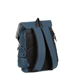 New Rebels ® Mart - PU - Laptop - Rugtas - Rugzak - Waterafstotend - Navy Blauw