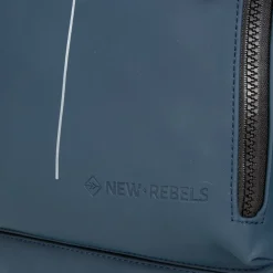 New Rebels ® Mart - PU - Laptop - Rugtas - Rugzak - Waterafstotend - Navy Blauw