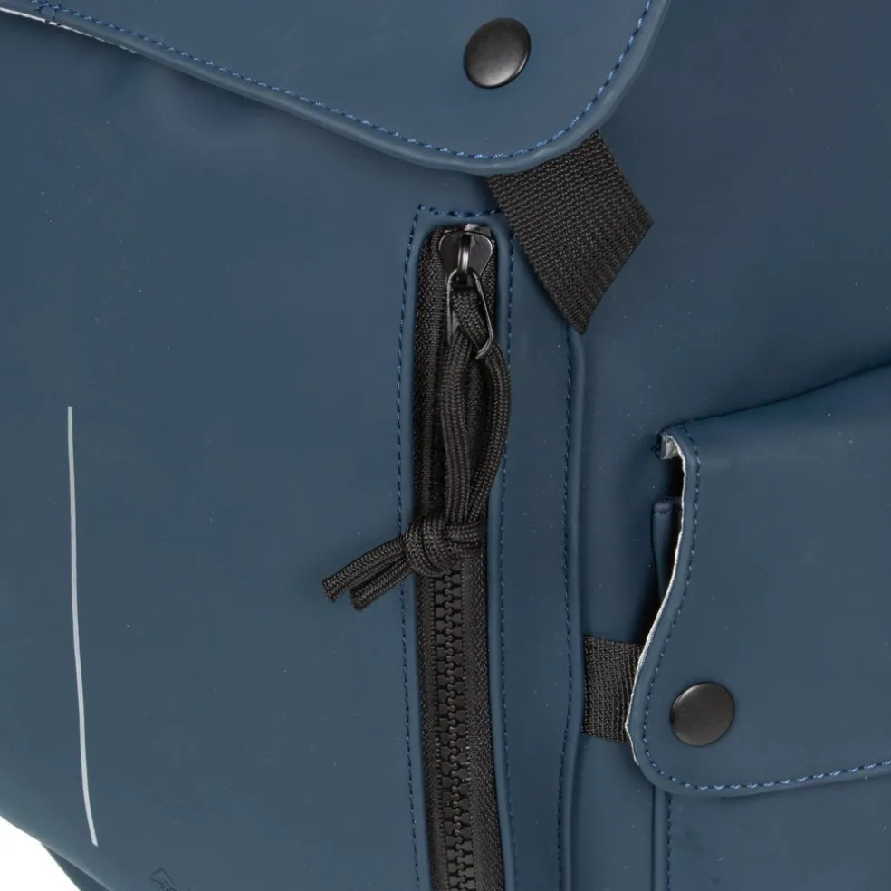 New Rebels ® Mart - PU - Laptop - Rugtas - Rugzak - Waterafstotend - Navy Blauw