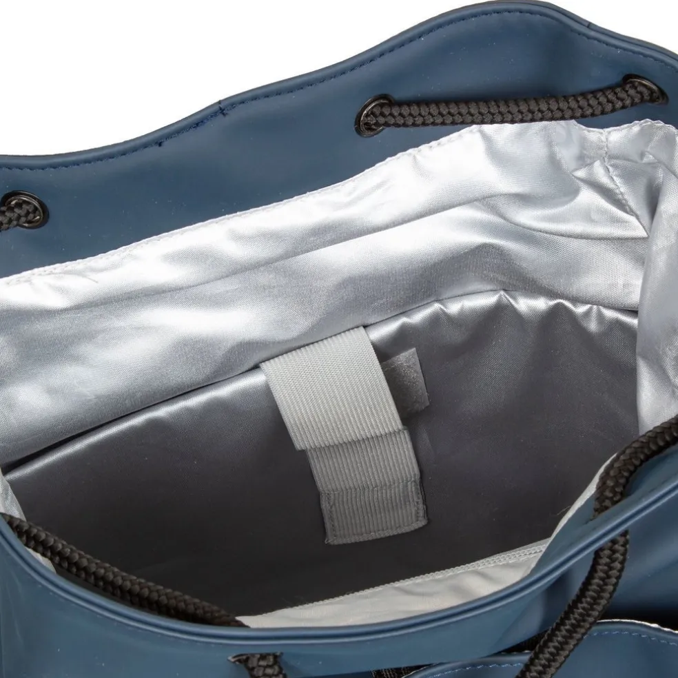 New Rebels ® Mart - PU - Laptop - Rugtas - Rugzak - Waterafstotend - Navy Blauw