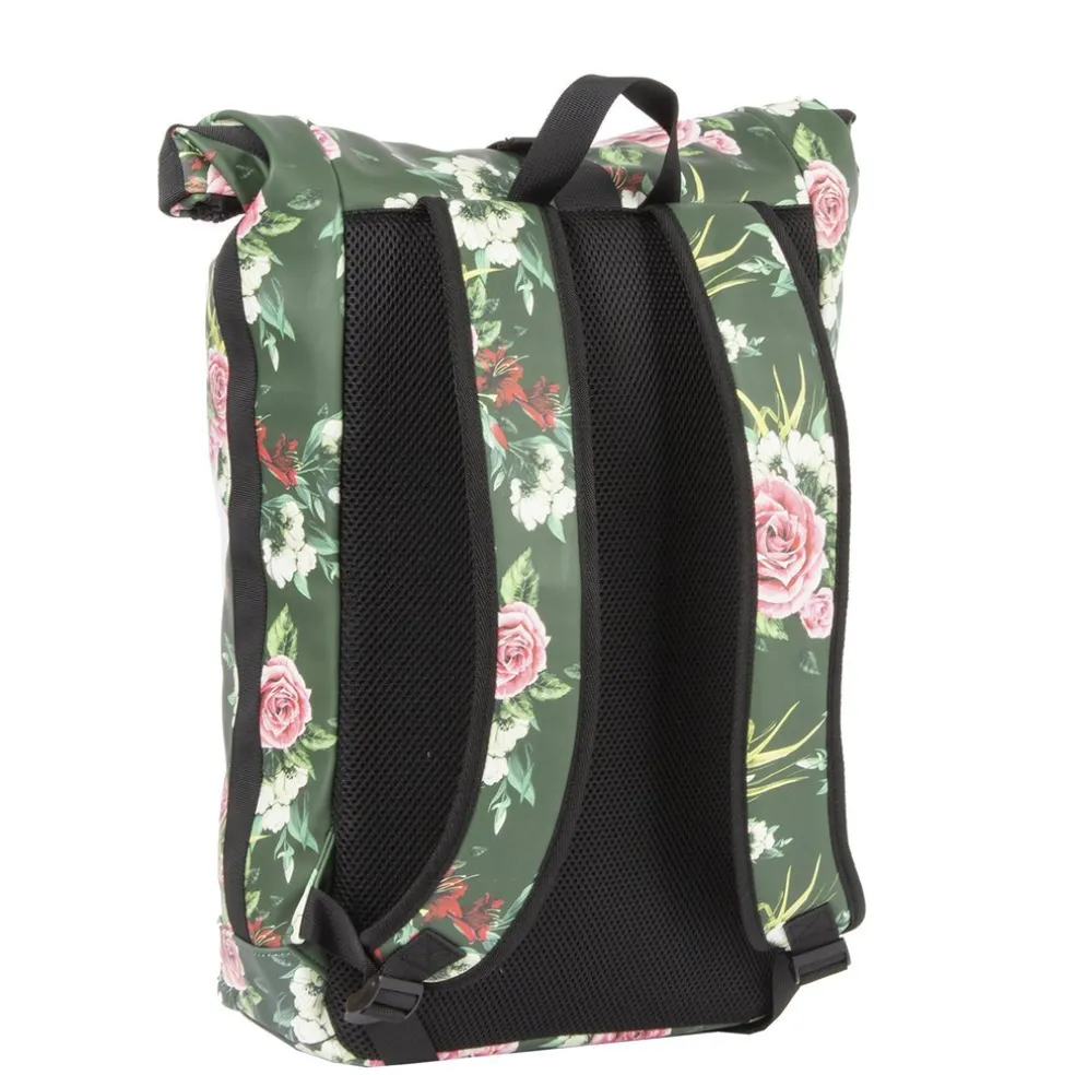 New Rebels ® Mart - Rolltop - Rugtas - Waterafstotend - Flower Dark - Large II - Rugzak