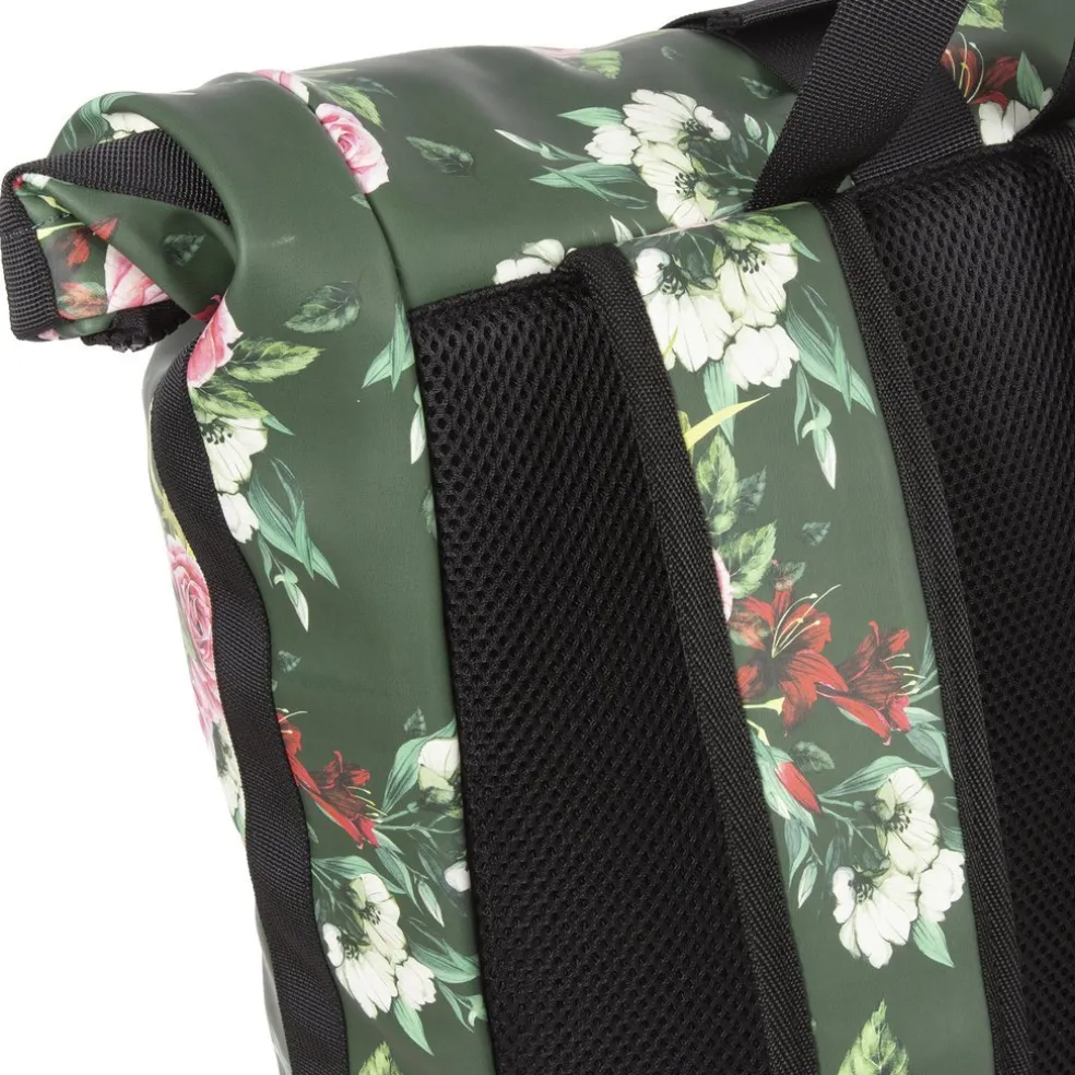 New Rebels ® Mart - Rolltop - Rugtas - Waterafstotend - Flower Dark - Large II - Rugzak