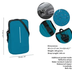 New Rebels ® Mart - Waterafstotend - Telefoontas - Telefoontasje - Petrol