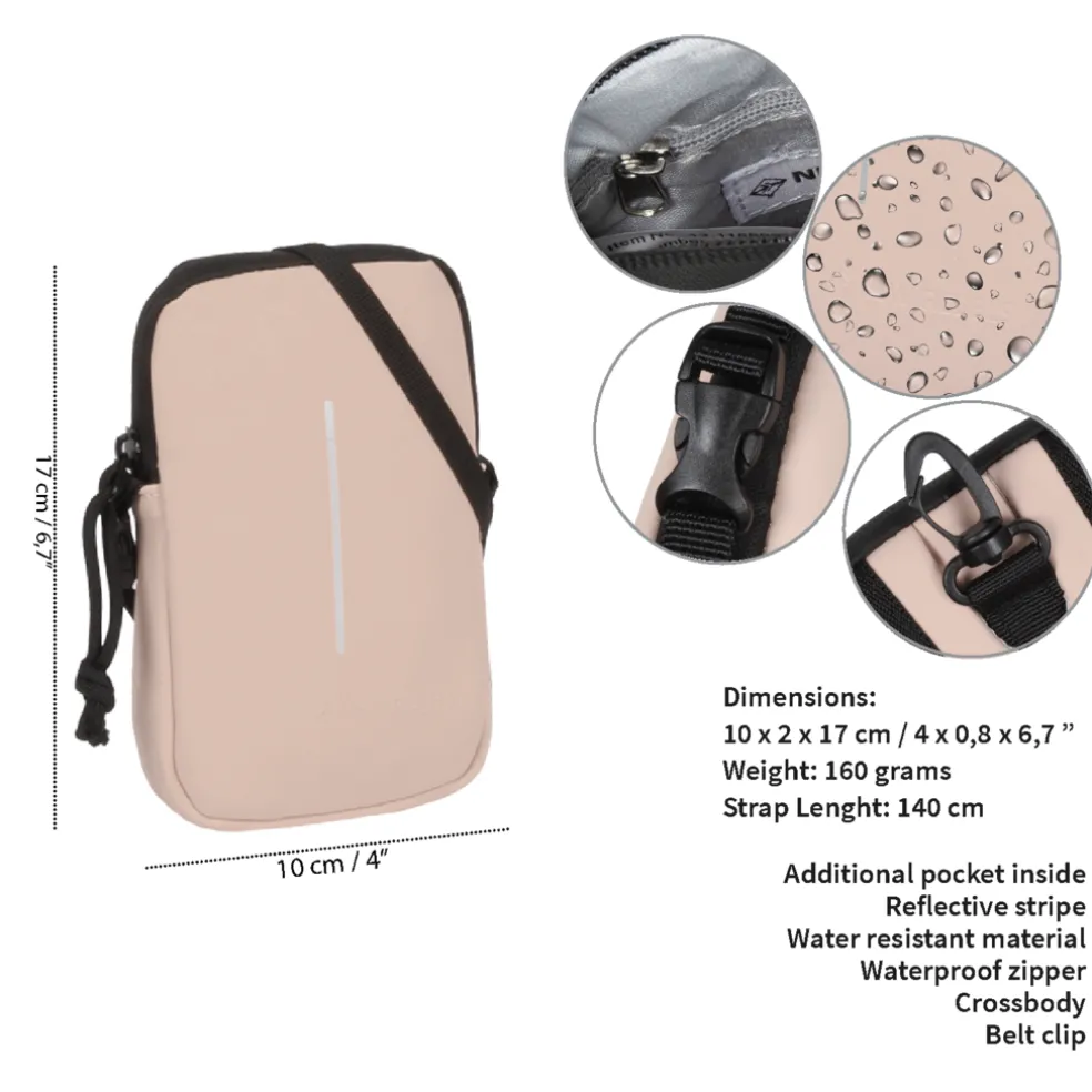 New Rebels ® Mart - Waterafstotend - Telefoontas - Telefoontasje - Zacht Roze