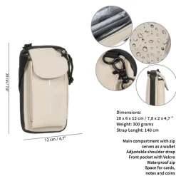 New Rebels ® Mart Waterafstotend Telefoontas Beige