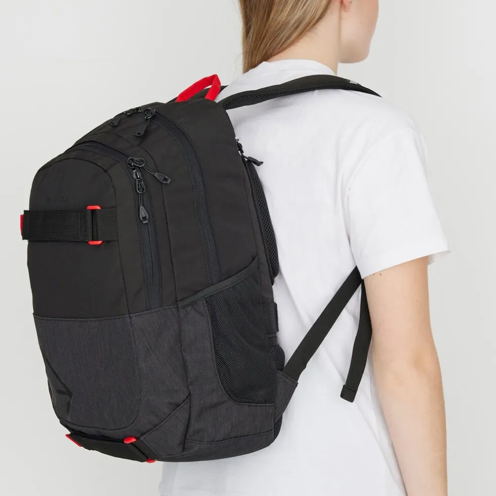 New Rebels - Otis - Stanford Rugtas 20L - Duotone - duurzaam waterafstotend polyester - 15.6" laptop - Zwart