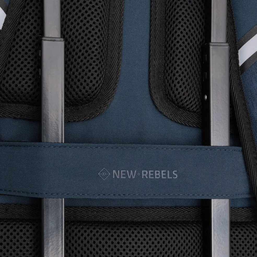 New Rebels - Otis - Stanford Rugtas 20L - Duotone - duurzaam waterafstotend polyester - 15.6" laptop - Navy