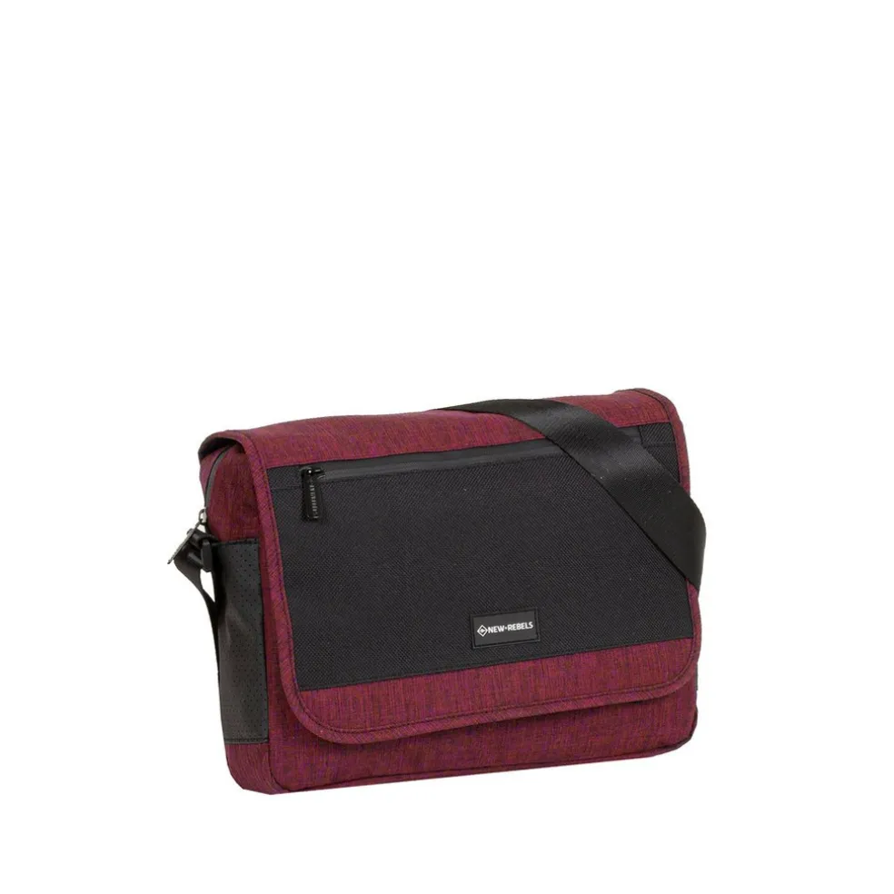 New Rebels ® Solar 25 - Medium Schoudertas A5 - Crossbodytas Met Flap - Burgundy