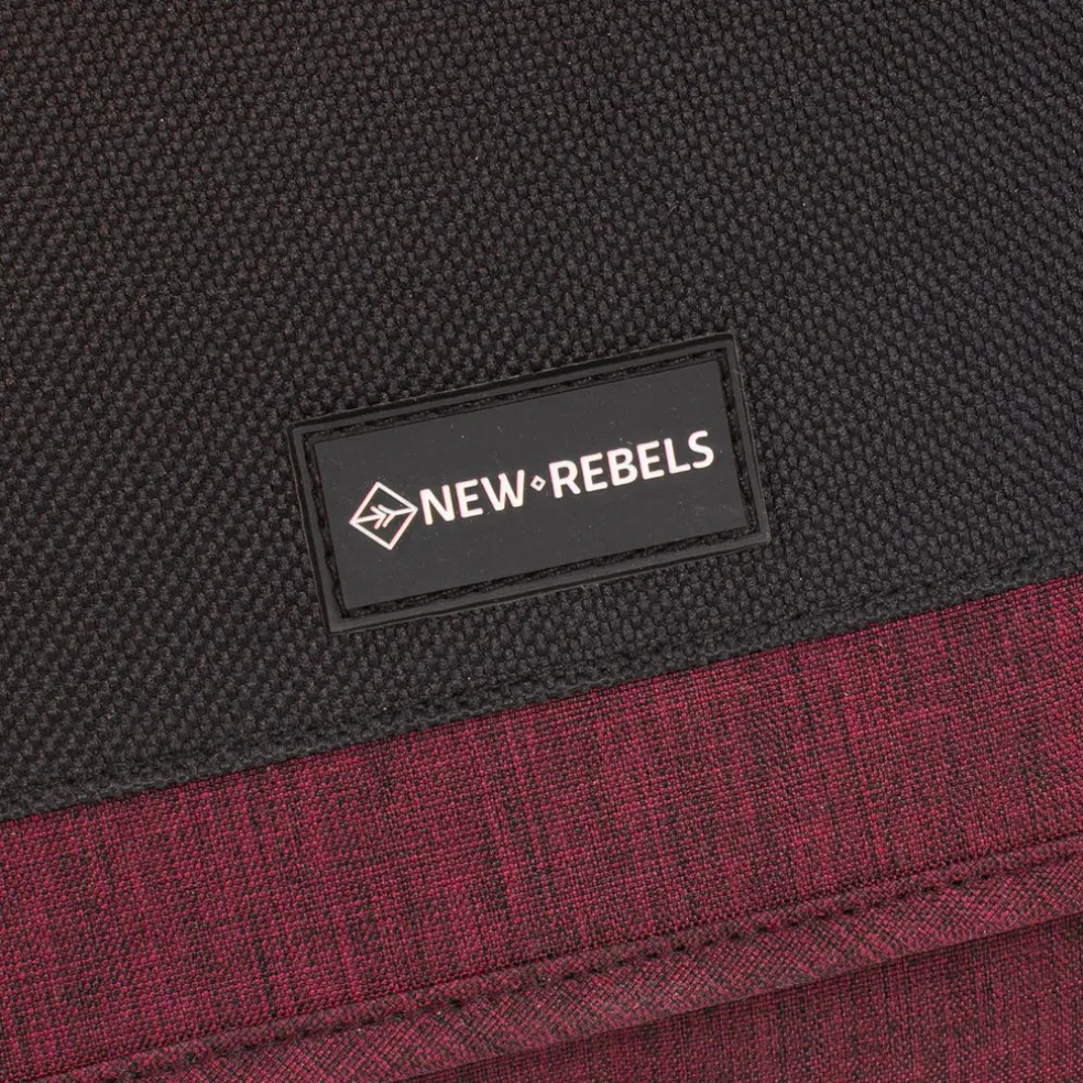 New Rebels ® Solar 25 - Medium Schoudertas A5 - Crossbodytas Met Flap - Burgundy