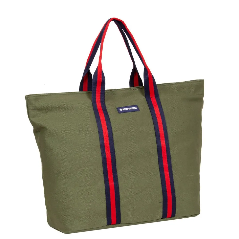 New Rebels ® Stan - Canvas - Shopper - Olijf Groen