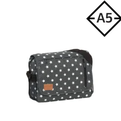 New Rebels ® Star25 - Medium Schoudertas  A5 - Crossbodytas met flap  - Grijs - with stars