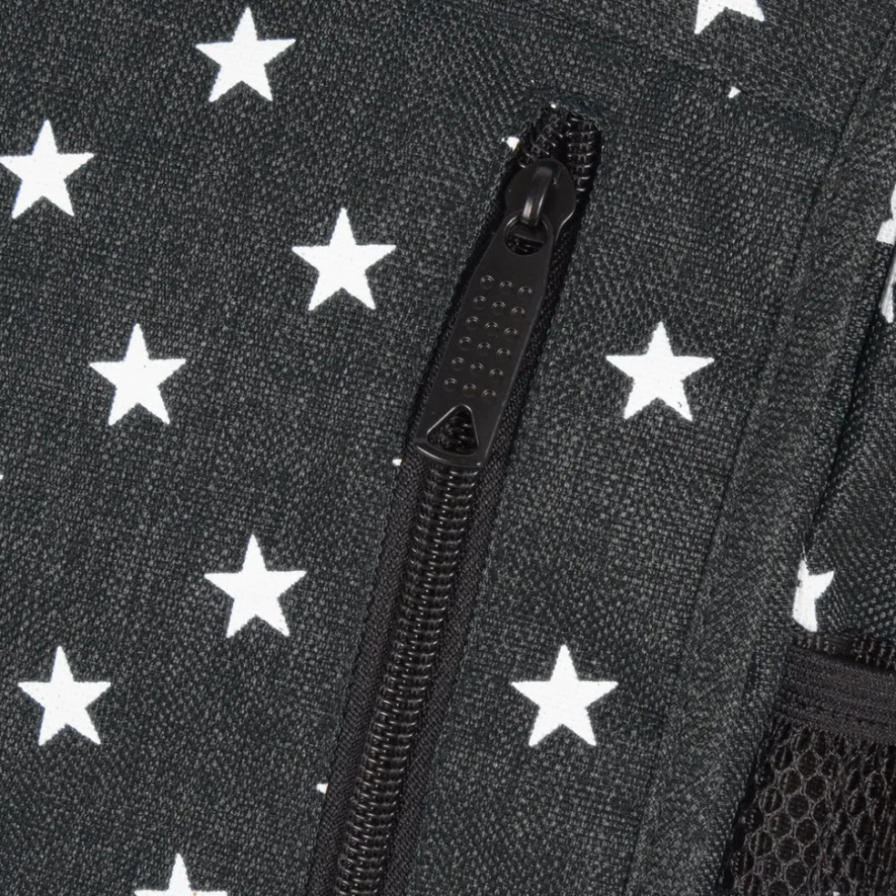 New Rebels ® Star25 - Medium Schoudertas A5 - Crossbodytas met flap - Grijs - with stars