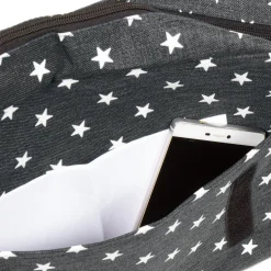 New Rebels ® Star25 - Medium Schoudertas A5 - Crossbodytas met flap - Grijs - with stars