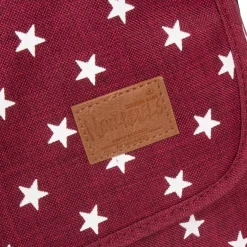 New Rebels ® Star26 - Medium Schoudertas A4- Crossbodytas met flap - with stars - Burgundy