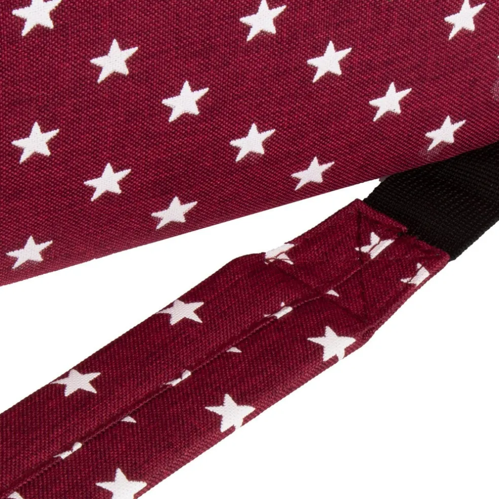 New Rebels ® Star26 - Medium Schoudertas A4- Crossbodytas met flap - with stars - Burgundy