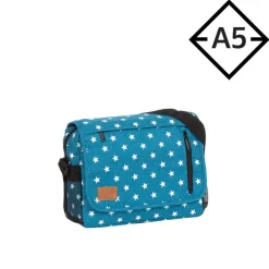 New Rebels ® Star25 - Medium Schoudertas  A5 - Crossbodytas met flap -  new blue with stars