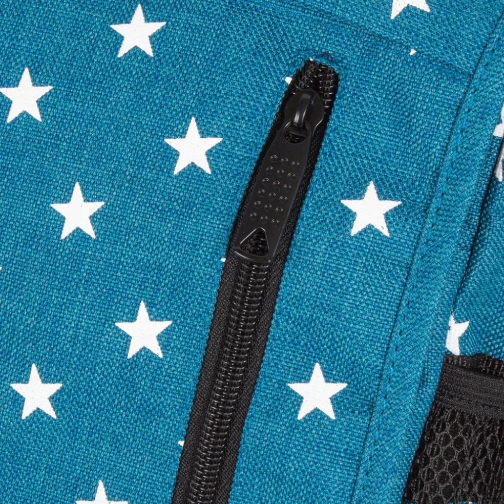 New Rebels ® Star25 - Medium Schoudertas A5 - Crossbodytas met flap - new blue with stars