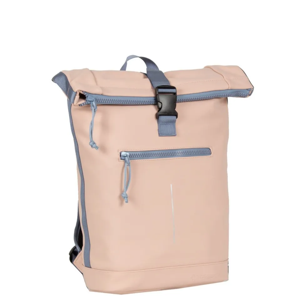 New Rebels ® Tim - Rolltop - Rugtas - Rugzak - Waterafstotend - Zacht Roze/Lila