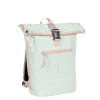 New Rebels ® Tim - Rolltop - Rugtas - Rugzak - Waterafstotend - Mint/Zacht Roze