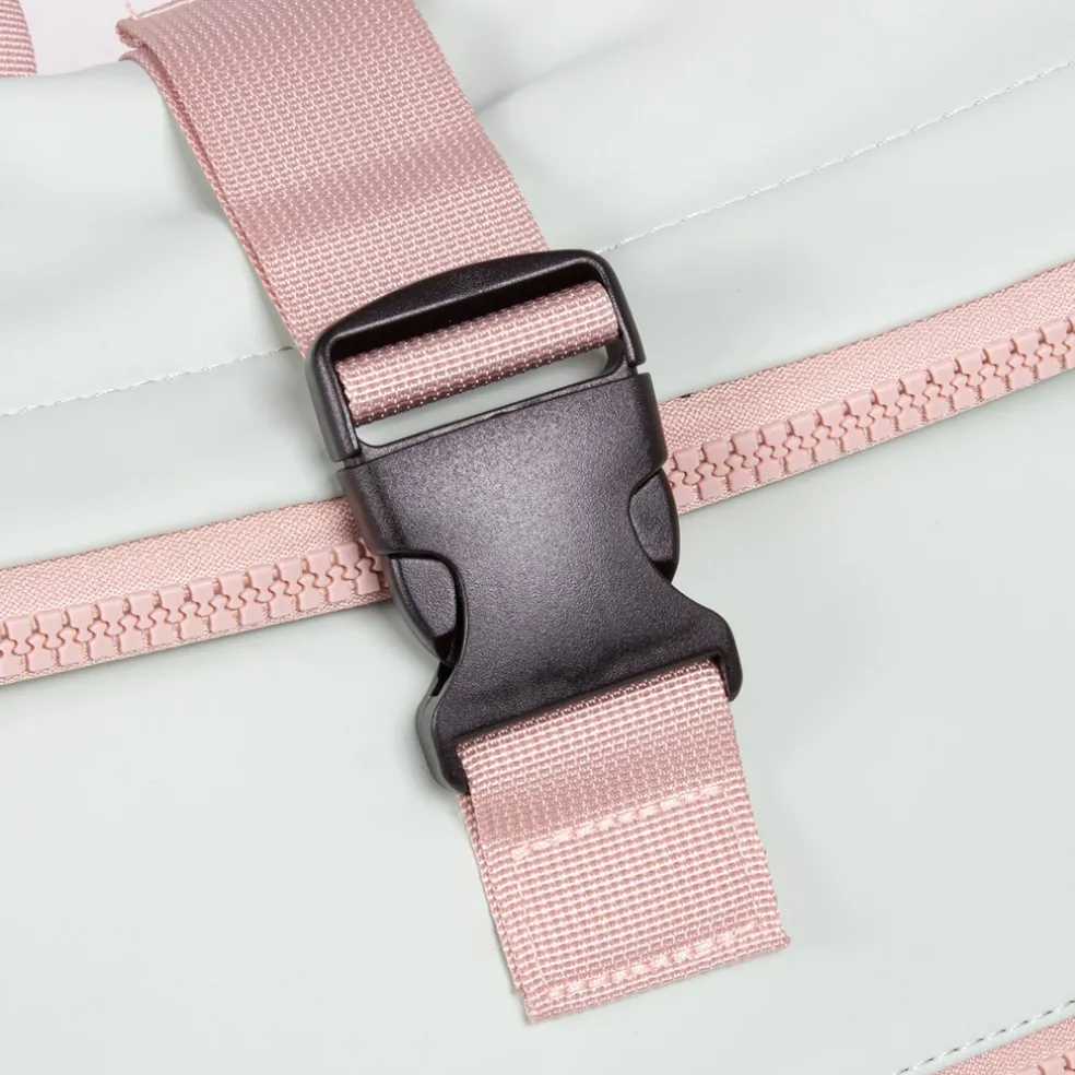 New Rebels ® Tim - Rolltop - Rugtas - Rugzak - Waterafstotend - Mint/Zacht Roze