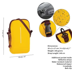 New Rebels ® Tim - Waterafstotend - Telefoontas - Telefoontasje - yellow / red