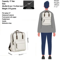 New Rebels ® Tim Rugzak Waterafstotend Beige/Olive