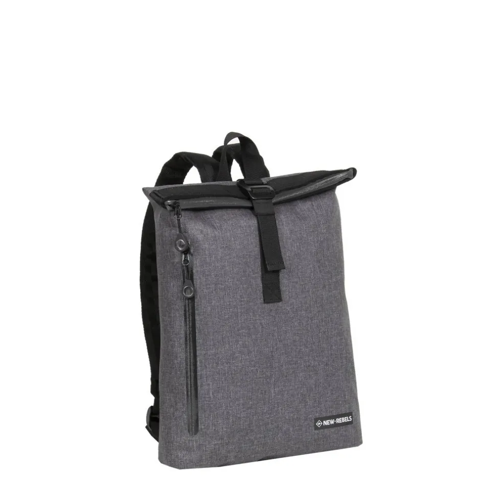 New Rebels ® Vepo - Rolltop - Regenbestendig - Watersport - Rugtas 7L - Waterproof - Small - Rugzak Grijs