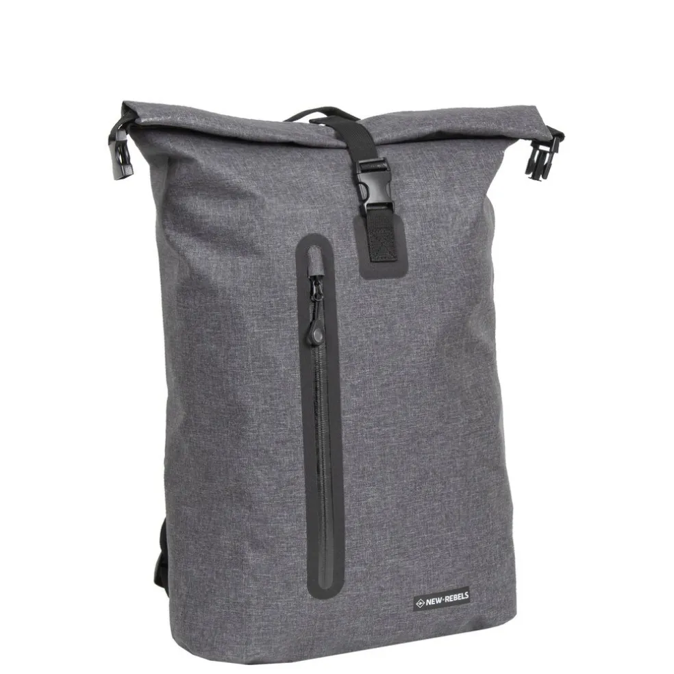 New Rebels ® Vepo - Waterproof - Rolltop - Watersport - Waterdichte Rugzak / Ritsen - 32L- Gray