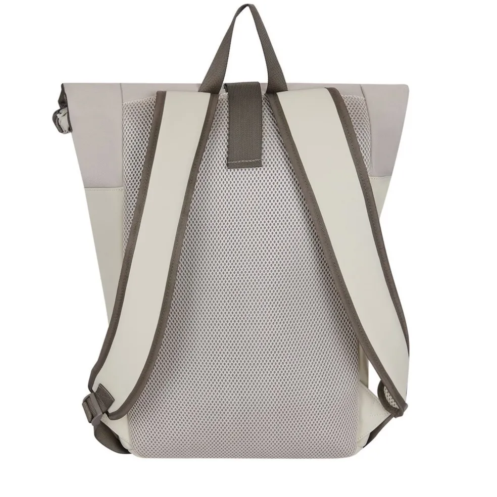 New Rebels Backham New York Beige 21L Rolltop Rugzak Waterafstotend Laptop 15.6"