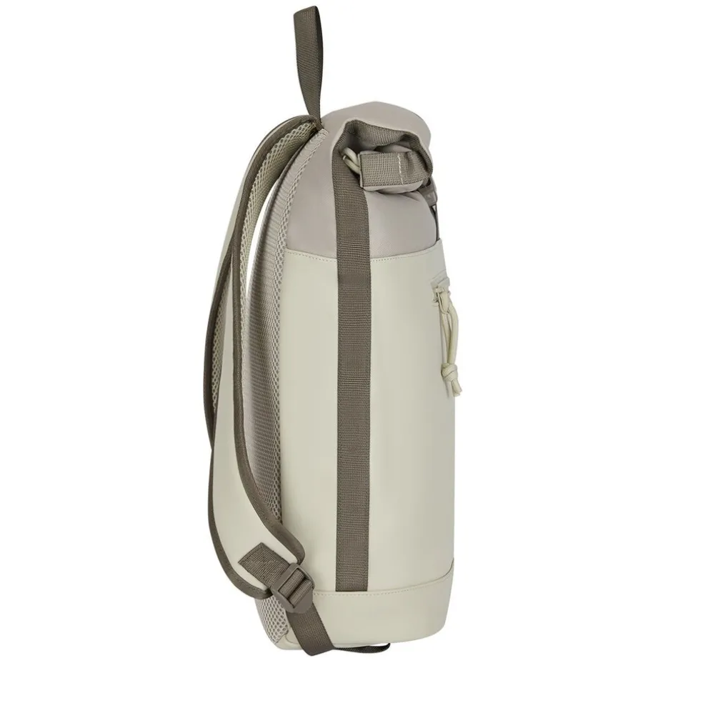 New Rebels Backham New York Beige 21L Rolltop Rugzak Waterafstotend Laptop 15.6"