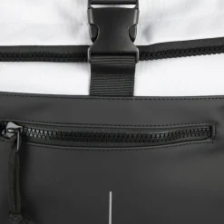 New Rebels Backham New York Zwart Reflectie 21L Rolltop Rugzak Waterafstotend Laptop 15.6