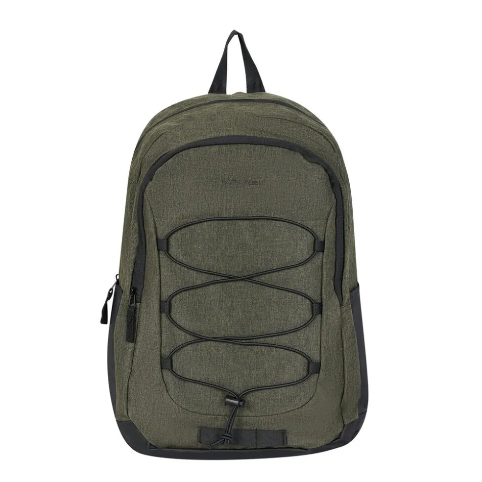 New Rebels Barto Waltham Donkergroen 25L Rugtas Waterafstotend Laptop 15.6" Pullzippers