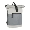 New Rebels Bowie New York Lichtgrijs 21L Rugzak Rolltop Reflectie Waterafstotend Laptop 15.6"